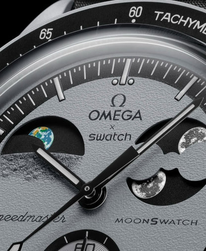 TRPOmega Speedmaster Moonswatch greyBlack with black belt