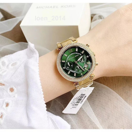 MICHAEL KORS PARKER GREEN GOLD DIAL