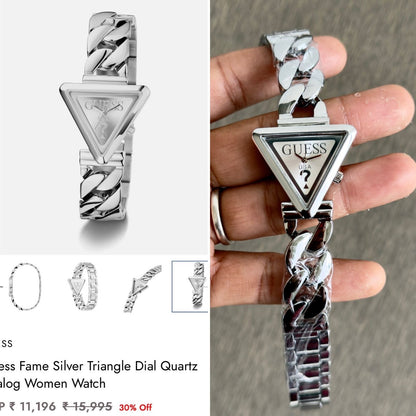 Guess Silver Triangle dial