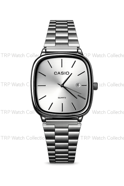 CASIO QUARTZ VINTAGE WATCH WHITE DIAL