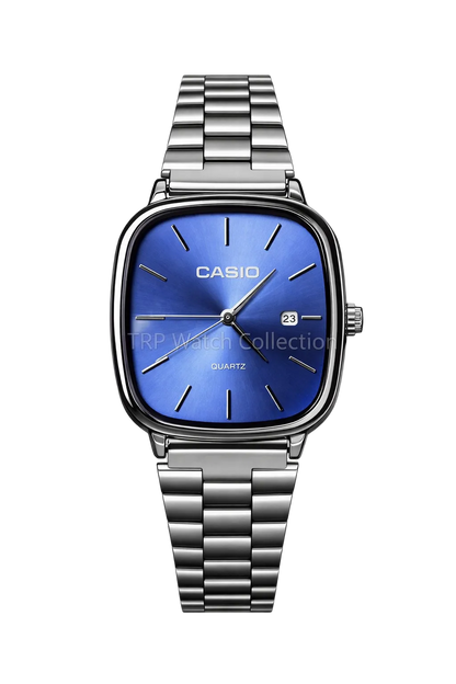 CASIO QUARTZ VINTAGE BLUE DIAL WATCH