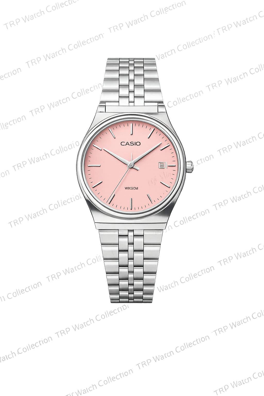 CASIO ANALOG MTP SILVER-PEACH PINK
