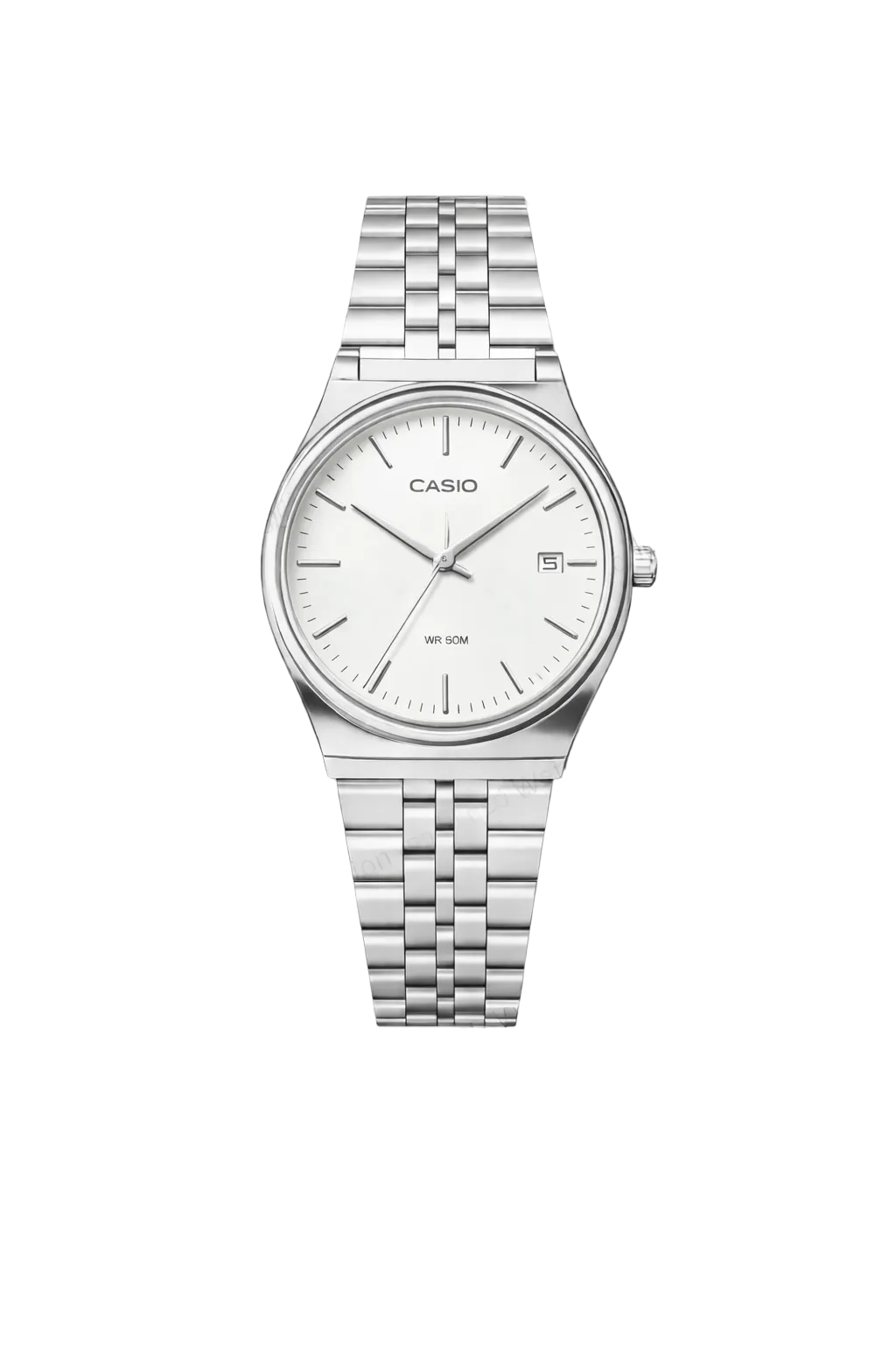 CASIO ANALOG MTP SILVER-White