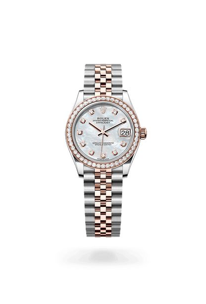 Rolex Datejust Woman Oyster, 31 mm, Oystersteel, Everose gold and diamonds (Automatic) ZR QUALITY