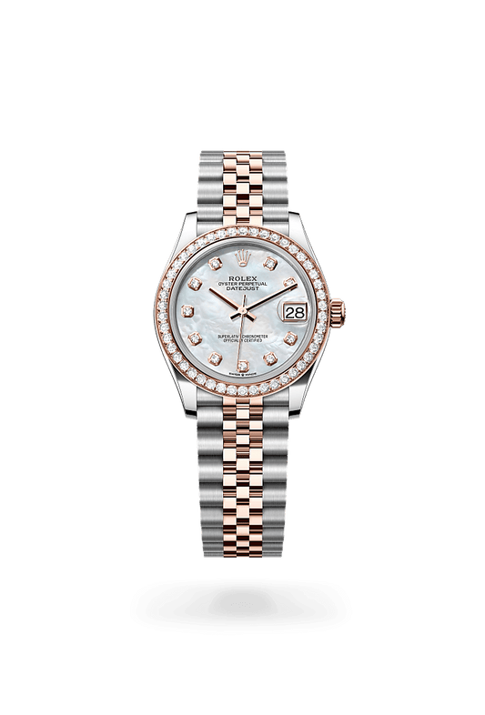 Rolex Datejust Woman Oyster, 31 mm, Oystersteel, Everose gold and diamonds (Automatic) ZR QUALITY