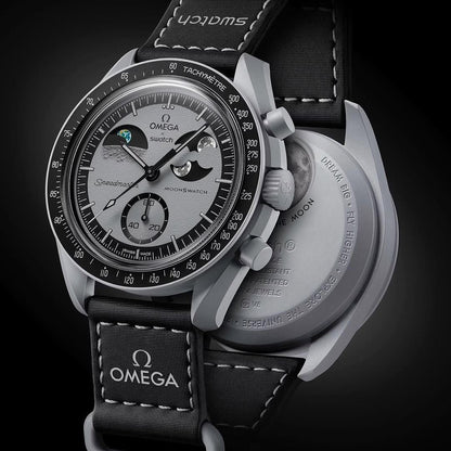 TRPOmega Speedmaster Moonswatch greyBlack with black belt