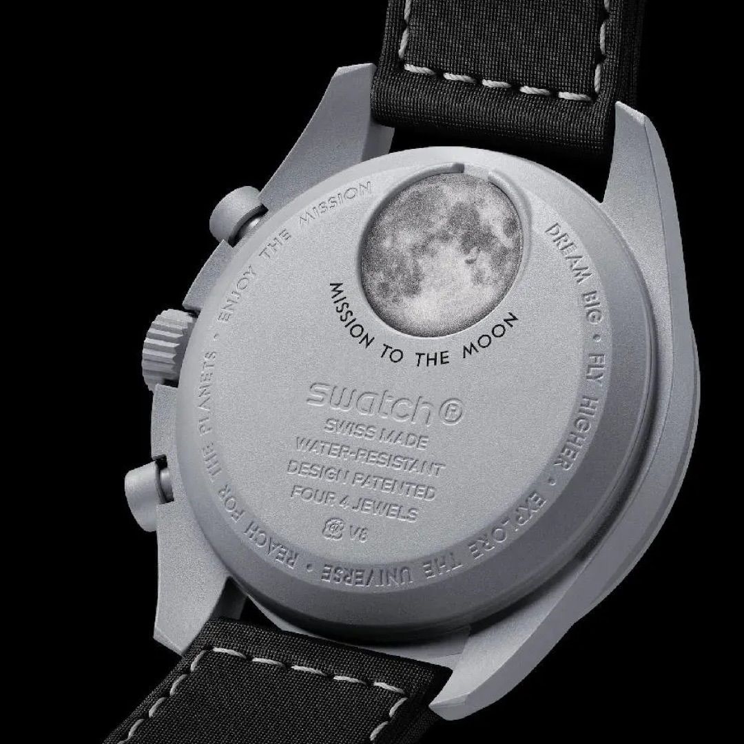TRPOmega Speedmaster Moonswatch greyBlack with black belt