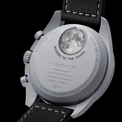 TRPOmega Speedmaster Moonswatch greyBlack with black belt