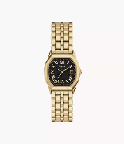 Fossil Harlow Gold  Black Stainless Steel Watch