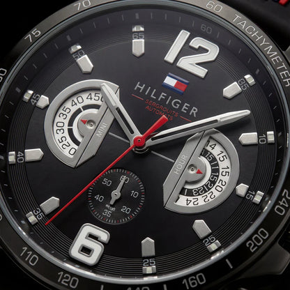 Sport Black Tachymeter Chronograph Watch – Racing Edition