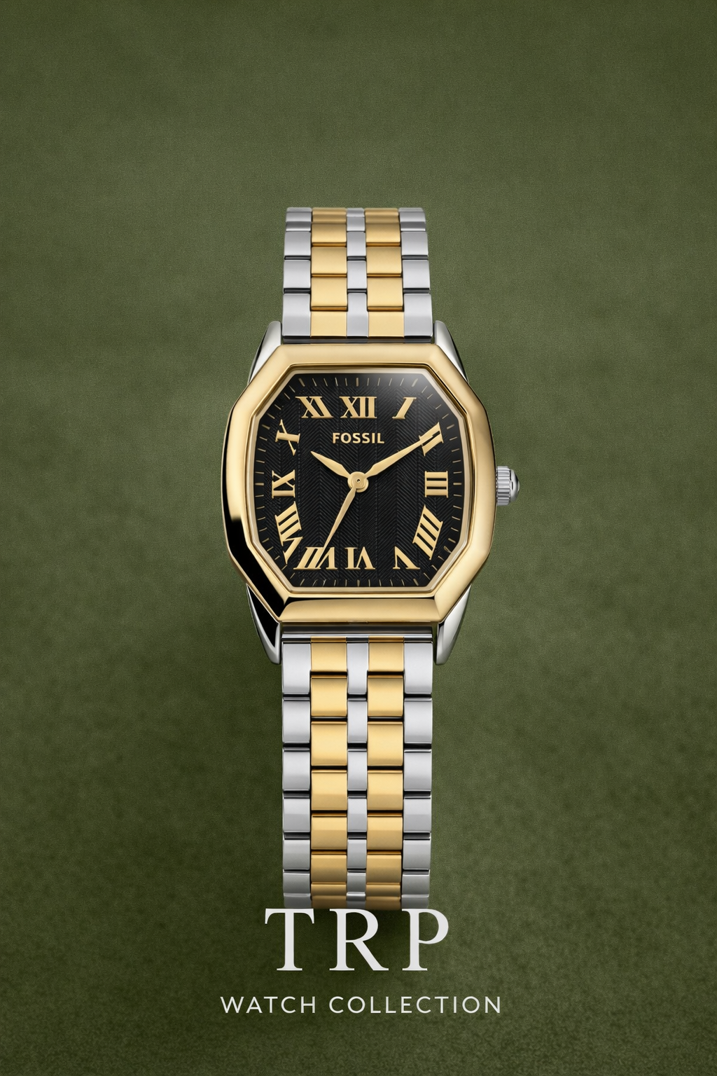 Fossil Harlow Two-Tone Black Stainless Steel Watch