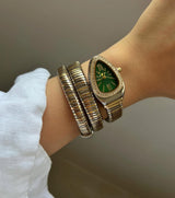 BVL TWO TONE GOLD SERPANTINE SPIRAL WATCH