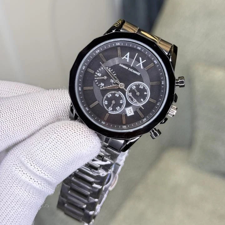 Armani Exchange AX1722 Men’s Black Chronograph Stainless Steel Watch
